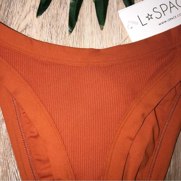 L*Space Foley Bitsy Ribbed Bikini Bottom Amber XS NWT - Picture 5 of 8
